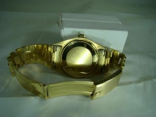 Vintage Rolex Day - Date President 18K YG Watch Ref 1811 Champagne Diamond Dial 10