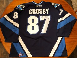 Sidney Crosby Rimouski Oceanic Game Worn/Issued Jersey Signed Penguins Rare 2