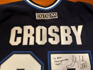 Sidney Crosby Rimouski Oceanic Game Worn/Issued Jersey Signed Penguins Rare 4