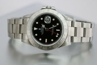 Rolex Explorer II 16550 Black Dial Stainless Steel Vintage Watch 1980s 8 Million 2