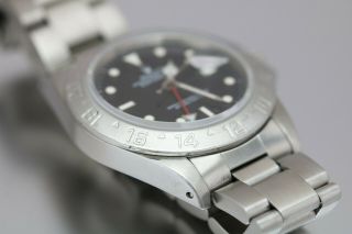 Rolex Explorer II 16550 Black Dial Stainless Steel Vintage Watch 1980s 8 Million 5