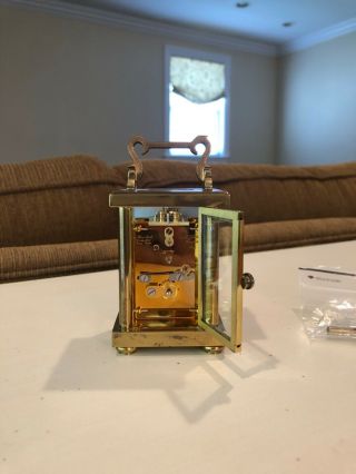 Vintage Tiffany & Co.  Brass Carriage Clock - Swiss Made,  Quartz Movement 2