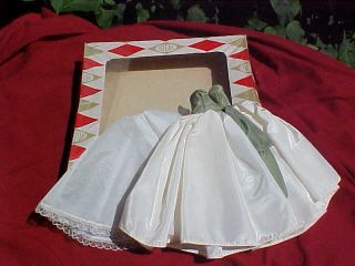 Vintage 10 1/2 " Ideal Little Miss Revlon Tagged Taffeta Formal Gown W Slip & Box