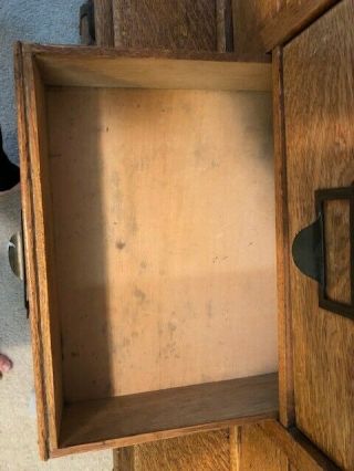 Antique Lawyer ' s Barrister Bookcase Display Oak Cabinet Craftsman 8