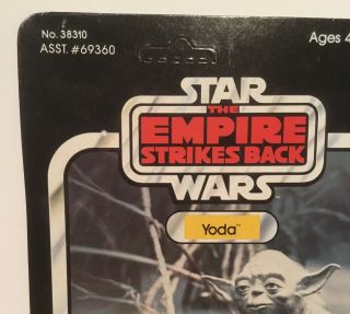 Vintage STAR WARS error Kenner TOLTOYS Snaggletooth on Yoda ESB 41 Bck TEST CARD 2