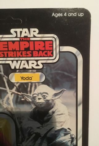 Vintage STAR WARS error Kenner TOLTOYS Snaggletooth on Yoda ESB 41 Bck TEST CARD 3