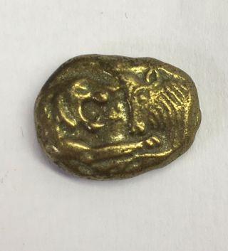 Rare Lydia Croesus Lion Vs Bull Stater 561 - 546bc Ancient Gold Coin - Weighs 2.  74g