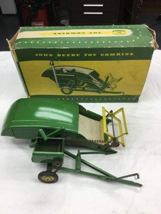 Vintage Ertl Eska John Deere Farm Toy Combine And Box