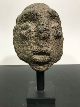 Ancient Pre - Columbian - Costa Rica ? Stone Rock Mask Artifact Figurine Sculpture