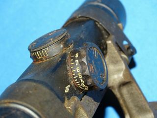 Rare WWII German Gw ZF4 dow Rifle Scope w/ Mount & Leather Lense Cover 11