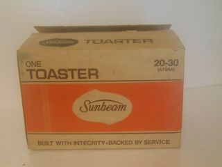 Vtg Sunbeam At - W Toaster Chrome Radiant Control Automatic Nos