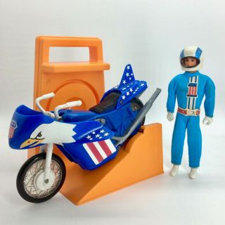 Evel Knievel Strato - Cycle With Energizer And Figure,  Vintage Ideal 1977