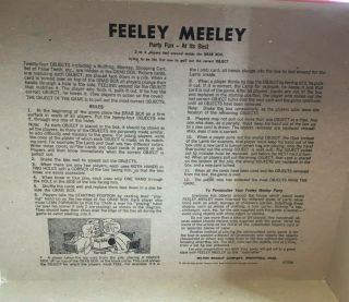 Vintage 1967 Milton Bradley Feeley Meeley Game Party Fun - At Its Best 6