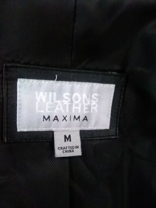 Vintage Wilsons Maxima Black Rabbit Fur Coat With Tassel size 8 5