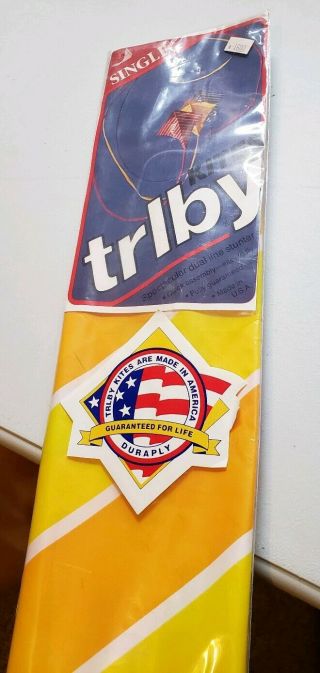 Vintage 1986 TRLBY Kites Single Striped Kite VTG NIP NOS USA 3