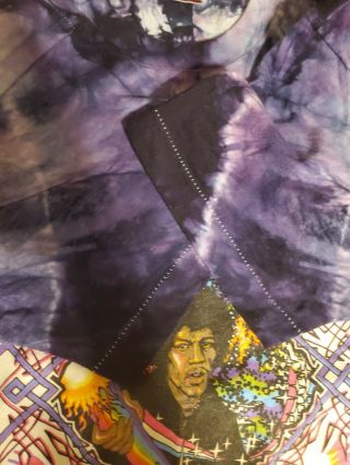 Mikio York Tye Dye T - shirt Mens L Rare Vintage 80s jimi hendrix rock shirt 4