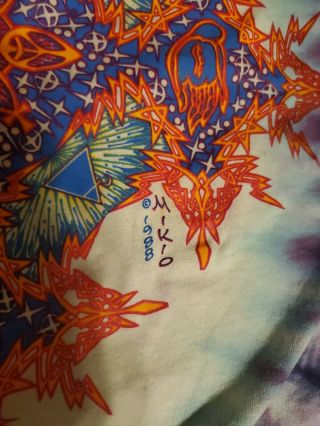 Mikio York Tye Dye T - shirt Mens L Rare Vintage 80s jimi hendrix rock shirt 6