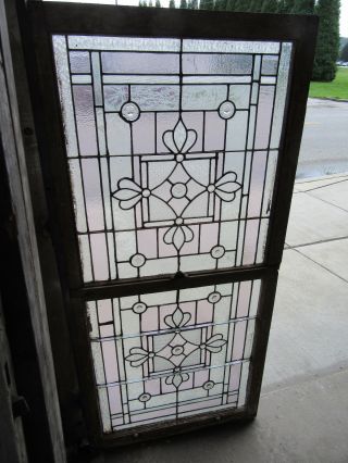 Antique Stained Glass Windows Top Bottom 18 Jewels Architectural Salvage