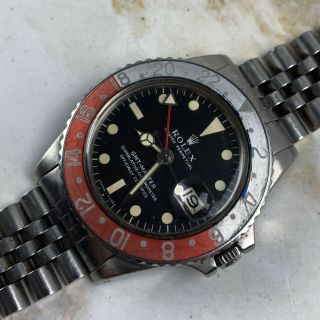 Vintage Rolex GMT - Master MK1 Long E Wristwatch Ref.  1675 STRONG CASE NR 2