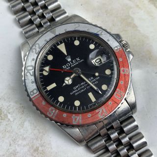 Vintage Rolex GMT - Master MK1 Long E Wristwatch Ref.  1675 STRONG CASE NR 3