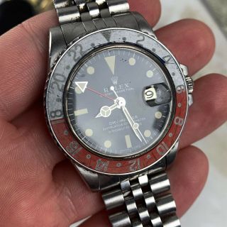 Vintage Rolex GMT - Master MK1 Long E Wristwatch Ref.  1675 STRONG CASE NR 4