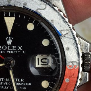 Vintage Rolex GMT - Master MK1 Long E Wristwatch Ref.  1675 STRONG CASE NR 5