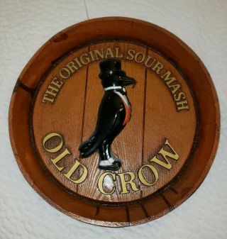 OLD CROW Sour Mash RARE & Vintage Advertising Sign Bourbon Whiskey EUC 3