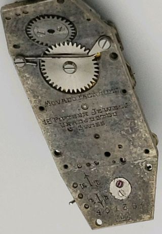 Rare Vintage Movado Polyplan Watch Movement & Dial 8