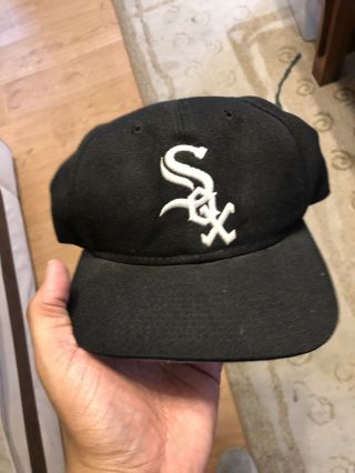Vintage Chicago White Sox Sports Specialties Black Snapback Hat Cap Nwa