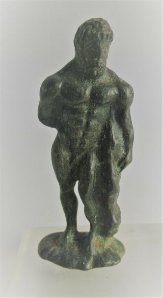 MUSEUM QUALITY ANCIENT ROMAN BRONZE STATUETTE OF ZUES CIRCA 200 - 300AD 2