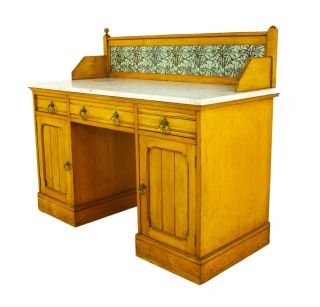 Antique Vanity Desk,  Victorian Marble Top Washstand,  Scotland 1900,  B1437A 4