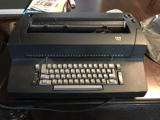 Vintage Ibm Correcting Selectric Ii Typewriter Black W/cover