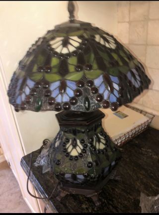 Antique/vintage Thomas Pacconi Classic Tiffany Style Desk Lamp