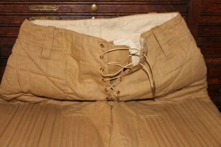 1910s - 20s Rare Vintage Reeded/quilted Football Pants Size 30