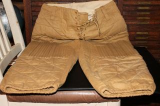 1910s - 20s RARE Vintage Reeded/Quilted Football Pants size 30 3