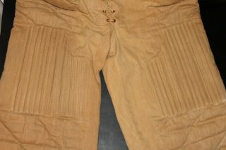 1910s - 20s RARE Vintage Reeded/Quilted Football Pants size 30 7