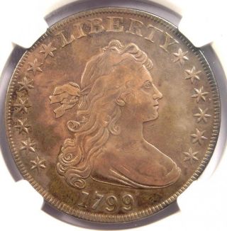 1799 Draped Bust Silver Dollar $1 Coin Bb - 161 B - 11 - Ngc Vf Detail - Rare Coin