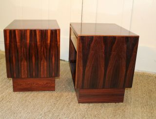 Mid Century Danish Modern Falster Rosewood Nightstands End Tables 5