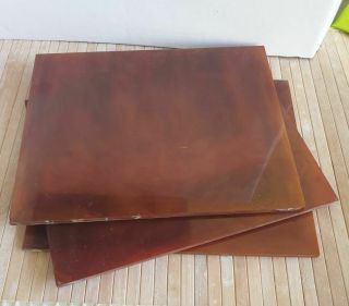4180g Cherry Amber Bakelite lava flow from Antique bronze table big sheets 5