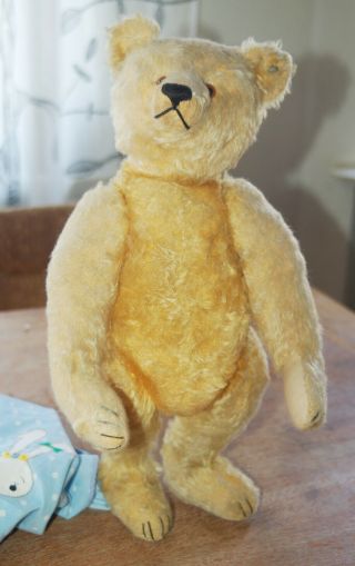 Gorgeous Antique Steiff Mohair Teddy Bear Old Button 17 "