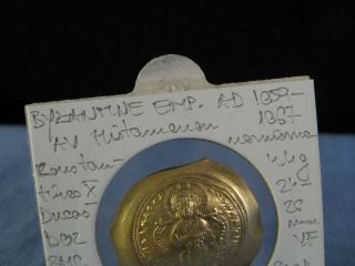 ANCIENT BYZANTINE COIN 1059 - 67 CONSTANTINE X HISTAMENON GOLD CONSTANTINOPLE VF 3