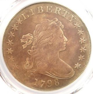 1798 Draped Bust Silver Dollar $1 - Certified Pcgs Vf Details - Rare Coin