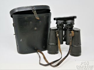 Vintage German Military Benutzer Binoculars in Case 7x50 2239737 15585 2