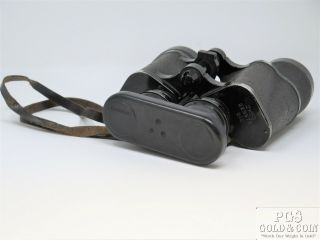 Vintage German Military Benutzer Binoculars in Case 7x50 2239737 15585 4