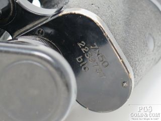Vintage German Military Benutzer Binoculars in Case 7x50 2239737 15585 6