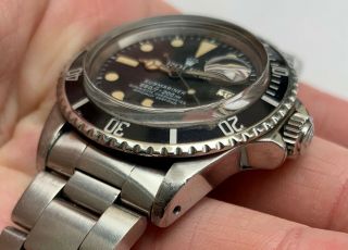 1970 ' s Vintage Rolex Submariner Date ref.  1680 with Matte Mark 1 Dial Patina 4