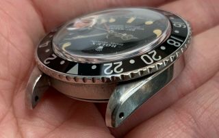 1970 ' s Vintage Rolex GMT - Master ref.  1675 with Matte Mark 2 Dial Patina 5