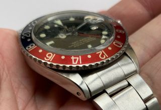 1960 ' s Vintage Rolex GMT - Master ref.  1675 with GILT Gloss Dial 5