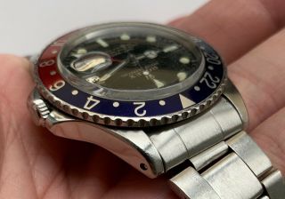 1960 ' s Vintage Rolex GMT - Master ref.  1675 with GILT Gloss Dial 7