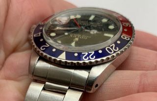 1960 ' s Vintage Rolex GMT - Master ref.  1675 with GILT Gloss Dial 8